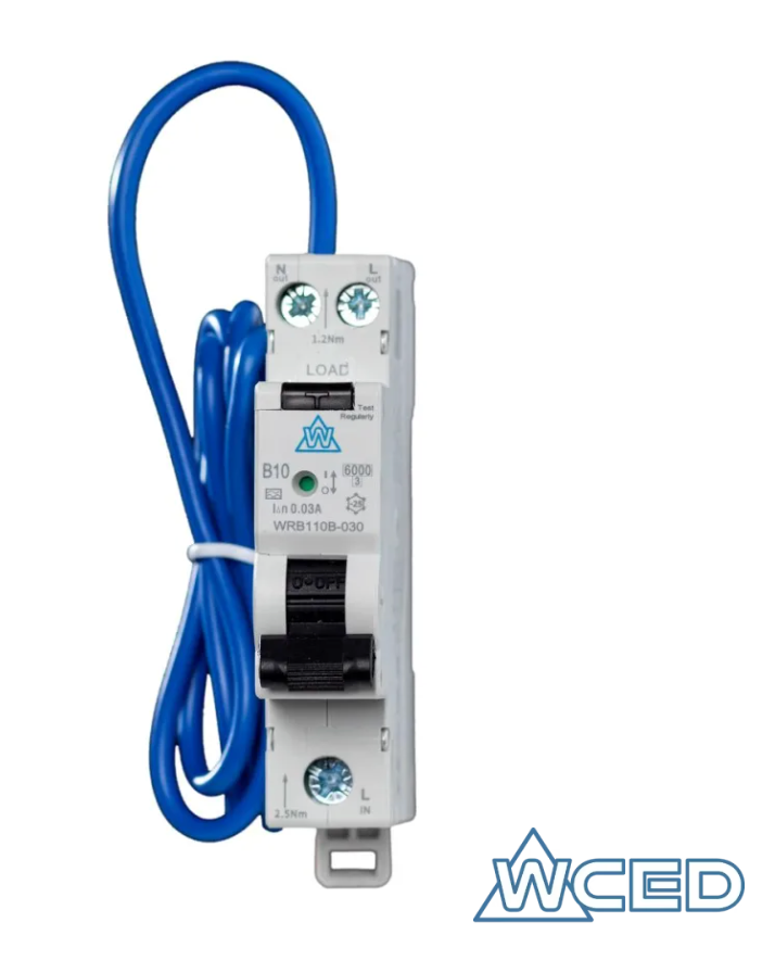 WCED Type A Bi-Directional Curve B 16A 30mA RCBO