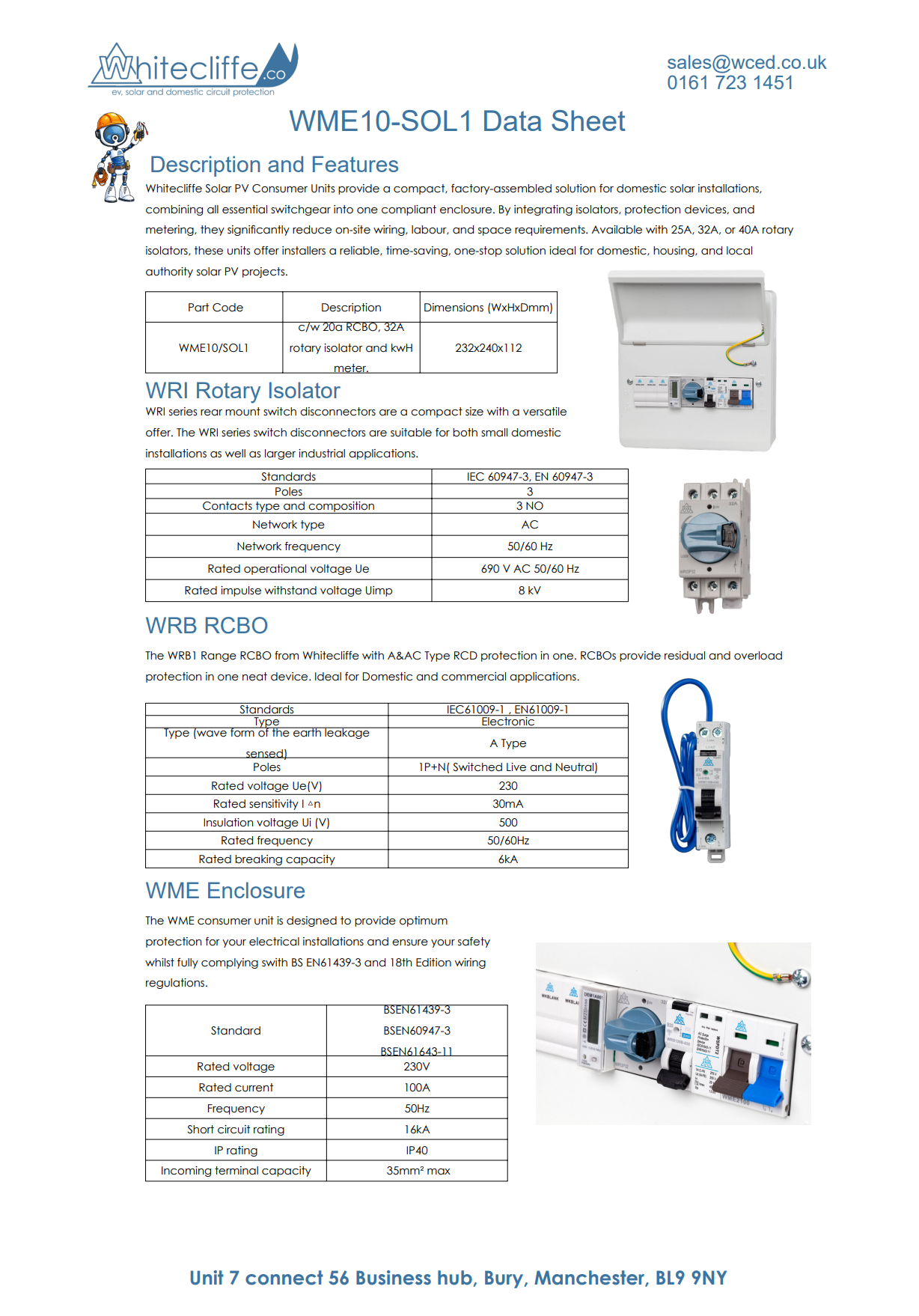 WCED Solar PV Consumer Unit